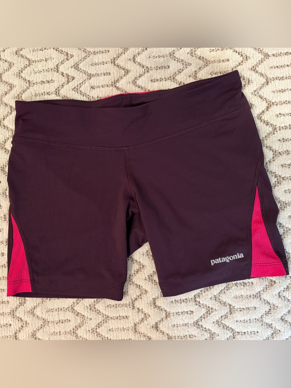 Patagonia Women's Plum Bike Shorts with Pink Accent